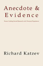 Cover of: Anecdote & Evidence