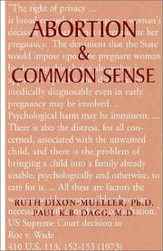 Cover of: Abortion & Common Sense