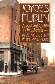 Joyce's Dublin by McCarthy, John F.