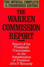 Cover of: The Warren Commission Report by President's Commission on The Assassination