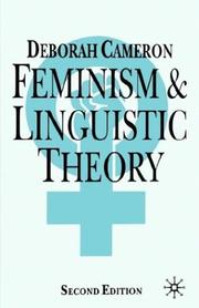 Cover of: Feminism and linguistic theory by Deborah Cameron