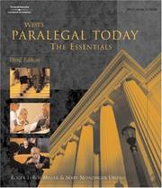 Cover of: West's paralegal today by Roger LeRoy Miller
