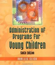 Cover of: Administration of programs for young children