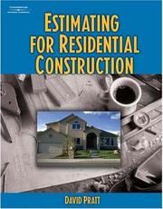 Cover of: Estimating for Residential Construction by David Pratt