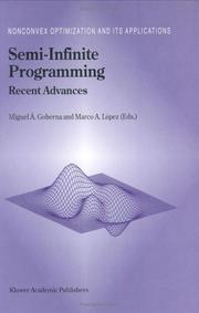 Cover of: Semi-Infinite Programming: Recent Advances (Nonconvex Optimization and Its Applications)
