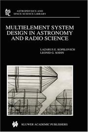 Cover of: Multielement System Design in Astronomy and Radio Science (Astrophysics and Space Science Library)