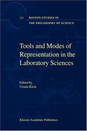 Cover of: Tools and Modes of Representation in the Laboratory Sciences (Boston Studies in the Philosophy of Science)
