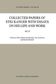 Cover of: Collected Papers of Stig Kanger with Essays on his Life and (Synthese Library)