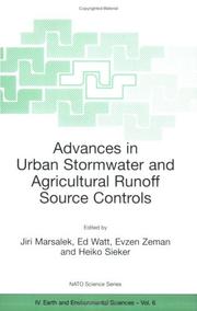 Cover of: Advances in Urban Stormwater and Agricultural Runoff Source Controls (Nato Science Series: IV: Earth and Environmental Sciences)