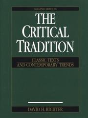 Cover of: The Critical Tradition by David H. Richter
