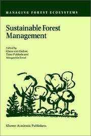 Cover of: Sustainable Forest Management (Managing Forest Ecosystems)