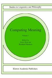 Cover of: Computing Meaning: Volume 1 (Studies in Linguistics and Philosophy)