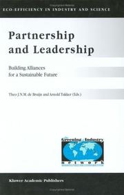 Cover of: Partnership and leadership: building alliances for a sustainable future