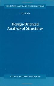 Cover of: Design-Oriented Analysis of Structures: A Unified Approach (Solid Mechanics and Its Applications, Volume 95) (Solid Mechanics and Its Applications)