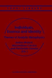 Cover of: Individuals Essence and Identity : Themes of Analytic Metaphysics (Topoi Library, 4) (Topoi Library)