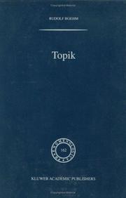 Topik by Boehm, Rudolf, R. Boehm