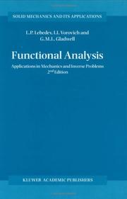 Cover of: Functional analysis: applications in mechanics and inverse problems