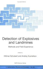 Cover of: Detection of Explosives and Landmines (NATO Science Series II: Mathematics, Physics and Chemistry) by 