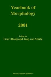 Cover of: Yearbook of Morphology 2001 (Yearbook of Morphology)