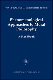 Phenomenological Approaches to Moral Philosophy