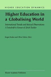 Cover of: Higher Education in a Globalising World - International Trends and Mutual Observation (Higher Education Dynamics) | 
