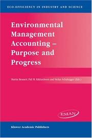 Cover of: Environmental Management Accounting - Purpose and Progress (Eco-Efficiency in Industry and Science)