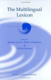 Cover of: The multilingual lexicon by edited by Jasone Cenoz, Britta Hufeisen, Ulrike Jessner.