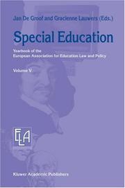Cover of: Special education: yearbook of the European Association for Education Law and Policy