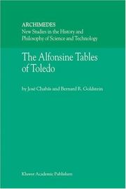 Cover of: The Alfonsine Tables of Toledo (Archimedes) by José Chabás, B.R. Goldstein