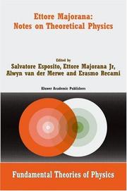 Cover of: Ettore Majorana: notes on theoretical physics