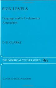 Cover of: Sign levels: language and its evolutionary antecedents