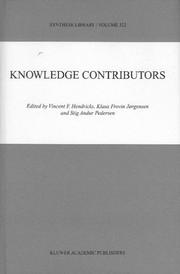 Cover of: Knowledge Contributors (Synthese Library) by 