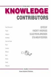 Cover of: Knowledge Contributors (Synthese Library)