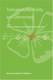 Cover of: Toleration, Neutrality and Democracy | 
