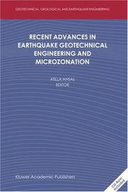 Cover of: Recent Advances in Earthquake Geotechnical Engineering and Microzonation (Geotechnical, Geological, and Earthquake Engineering) by Atilla Ansal