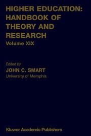 Cover of: Higher Education: Handbook of Theory and Research: Volume XIX (Higher Education: Handbook of Theory and Research)