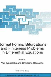 Cover of: Normal Forms, Bifurcations and Finiteness Problems in Differential Equations (NATO Science Series II: Mathematics, Physics and Chemistry)
