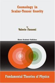 Cover of: Cosmology in Scalar-Tensor Gravity (Fundamental Theories of Physics)