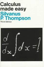 Cover of: Calculus Made Easy by Silvanus Phillips Thompson