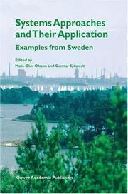 Cover of: Systems Approaches and Their Application by Mats-Olov Olsson, Gunnar Sjöstedt