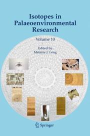 Cover of: Isotopes in Palaeoenvironmental Research (Developments in Paleoenvironmental Research) by Melanie J. Leng