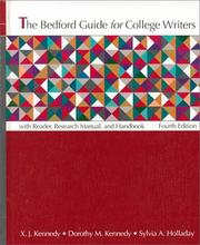 Cover of: The Bedford guide for college writers by X. J. Kennedy