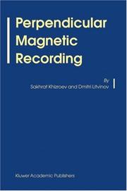 Cover of: Perpendicular Magnetic Recording