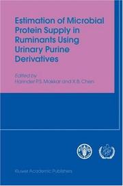Cover of: Estimation of microbial protein supply in ruminants using urinary purine derivatives