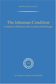 Cover of: The Inhuman condition
