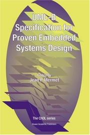 Cover of: UML-B Specification for Proven Embedded Systems Design