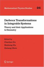 Cover of: Darboux Transformations in Integrable Systems by Chaohao Gu, Hesheng Hu, Zixiang Zhou, Chaohao Gu, Hesheng Hu, Zixiang Zhou