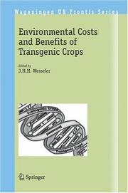 Cover of: Environmental costs and benefits of transgenic crops by edited by J.H.H. Wesseler.