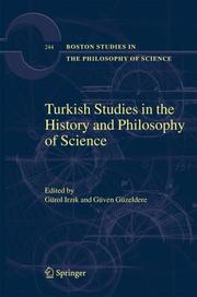 Cover of: Turkish Studies in the History and Philosophy of Science (Boston Studies in the Philosophy of Science) by 