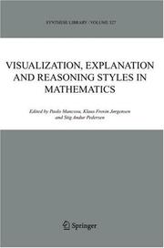 Cover of: Visualization, Explanation and Reasoning Styles in Mathematics (Synthese Library) | 